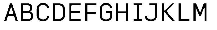Genus Medium Font UPPERCASE