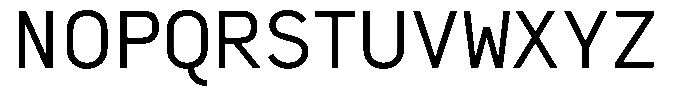 Genus Medium Font UPPERCASE