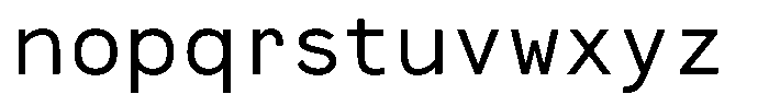 Genus Medium Font LOWERCASE