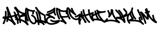 Genzi Street Graffiti Font LOWERCASE