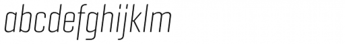 Geogrotesque Comp Ultra Light Italic Font LOWERCASE