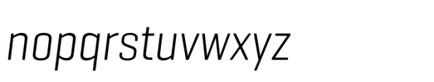 Geogrotesque Condensed Series Geogrotesque Condensed Light Italic Font LOWERCASE