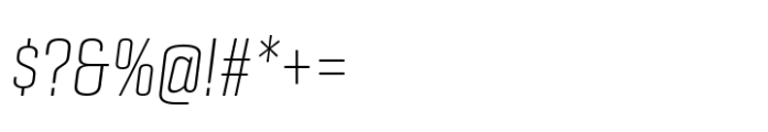 Geogrotesque Sharp Compressed Ultra Light Italic Font OTHER CHARS