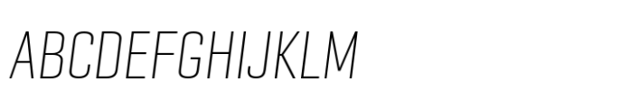 Geogrotesque Sharp Compressed Ultra Light Italic Font UPPERCASE