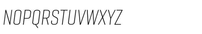 Geogrotesque Sharp Compressed Ultra Light Italic Font UPPERCASE