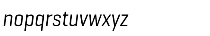 Geogrotesque Sharp Condensed Regular Italic Font LOWERCASE