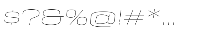 Geogrotesque Sharp Expanded Thin Italic Font OTHER CHARS