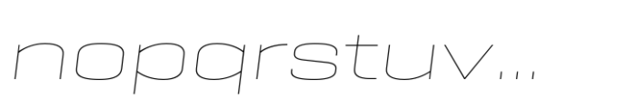 Geogrotesque Sharp Expanded Thin Italic Font LOWERCASE