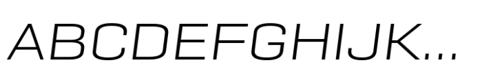 Geogrotesque Sharp Extended Light Italic Font UPPERCASE
