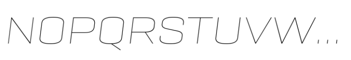 Geogrotesque Sharp Extended Thin Italic Font UPPERCASE