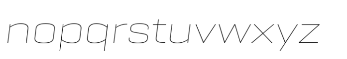 Geogrotesque Sharp Extended Thin Italic Font LOWERCASE