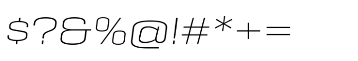 Geogrotesque Sharp Extended  Ultra Light Italic Font OTHER CHARS