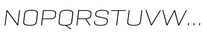 Geogrotesque Sharp Extended  Ultra Light Italic Font UPPERCASE