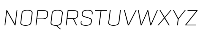 Geogrotesque Sharp Wide Ultra Light Italic Font UPPERCASE