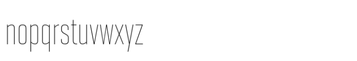 Geogrotesque Sharp XCompressed Thin Font LOWERCASE