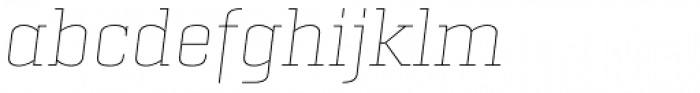 Geogrotesque Slab Thin Italic Font LOWERCASE