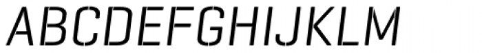Geogrotesque Stencil A Italic Font UPPERCASE