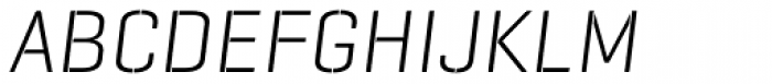 Geogrotesque Stencil A Light Italic Font UPPERCASE
