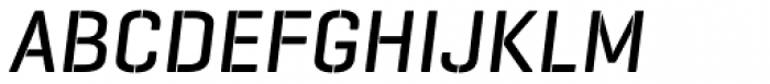 Geogrotesque Stencil A Medium Italic Font UPPERCASE