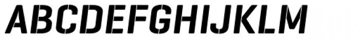 Geogrotesque Stencil A SemiBold Italic Font UPPERCASE