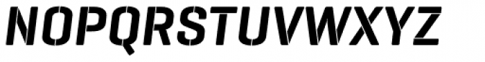 Geogrotesque Stencil A SemiBold Italic Font UPPERCASE
