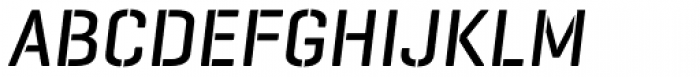 Geogrotesque Stencil B Medium Italic Font UPPERCASE
