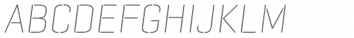 Geogrotesque Stencil B Thin Italic Font UPPERCASE