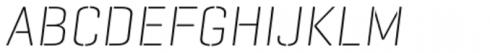 Geogrotesque Stencil B UltraLight Italic Font UPPERCASE