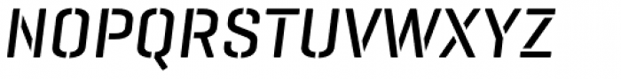 Geogrotesque Stencil C Medium Italic Font UPPERCASE