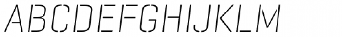 Geogrotesque Stencil C UltraLight Italic Font UPPERCASE