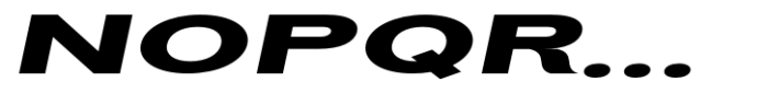 Geometra Sans Black Expanded Slanted Font UPPERCASE