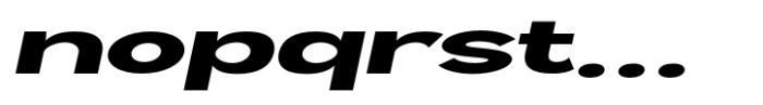 Geometra Sans Black Expanded Slanted Font LOWERCASE