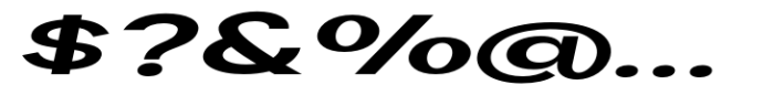 Geometra Sans Bold Expanded Slanted Font OTHER CHARS