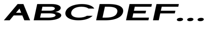Geometra Sans Bold Expanded Slanted Font UPPERCASE