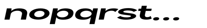 Geometra Sans Bold Expanded Slanted Font LOWERCASE