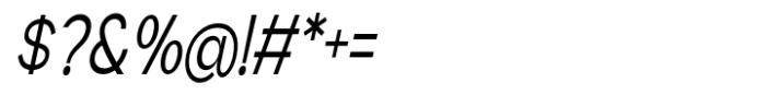 Geometra Sans Condensed Slanted Font OTHER CHARS
