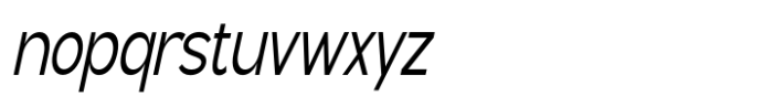Geometra Sans Condensed Slanted Font LOWERCASE