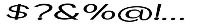 Geometra Sans Expanded Slanted Font OTHER CHARS