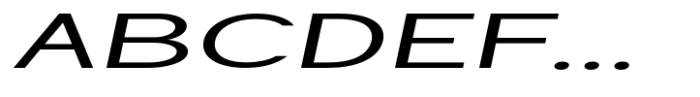 Geometra Sans Expanded Slanted Font UPPERCASE