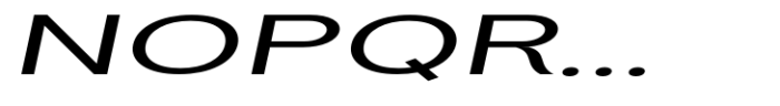 Geometra Sans Expanded Slanted Font UPPERCASE