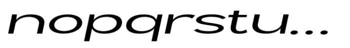 Geometra Sans Expanded Slanted Font LOWERCASE