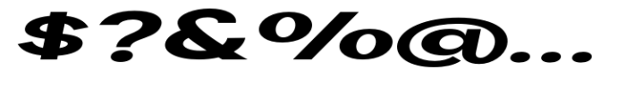 Geometra Sans Extra Bold Expanded Slanted Font OTHER CHARS
