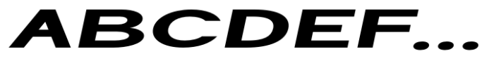 Geometra Sans Extra Bold Expanded Slanted Font UPPERCASE