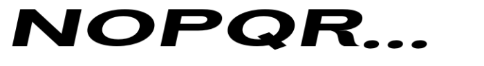Geometra Sans Extra Bold Expanded Slanted Font UPPERCASE