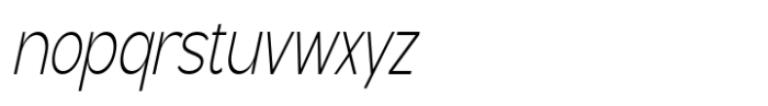 Geometra Sans Extra Light Condensed Slanted Font LOWERCASE