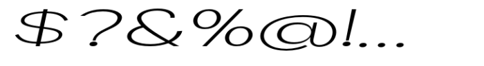 Geometra Sans Extra Light Expanded Slanted Font OTHER CHARS