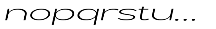 Geometra Sans Extra Light Expanded Slanted Font LOWERCASE