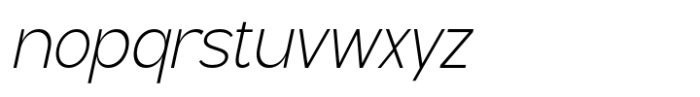 Geometra Sans Extra Light Slanted Font LOWERCASE