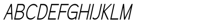 Geometra Sans Light Condensed Slanted Font UPPERCASE