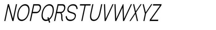 Geometra Sans Light Condensed Slanted Font UPPERCASE